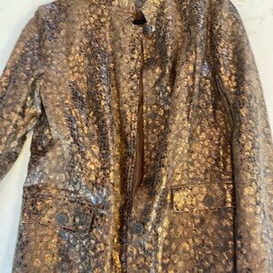 Alfred Dunner Metallic Gold and Black Jacket